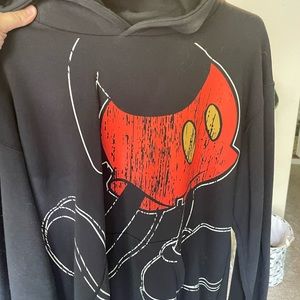 Authentic Mickey Mouse Pullover Hoodie with Mouse Ears Hood